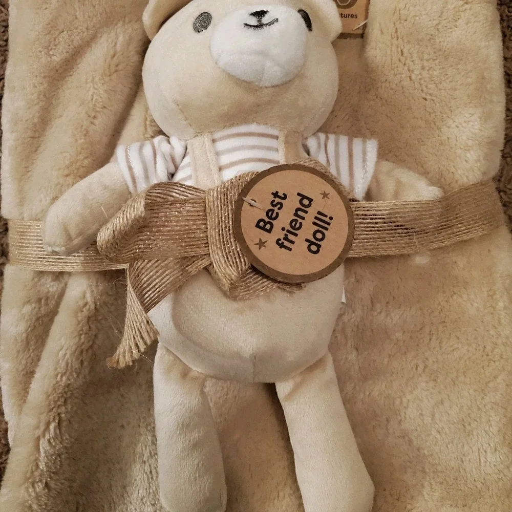 Dreamgro Baby Blanket & Plush Buddy Bear Dream‎ Gro NEW Tan